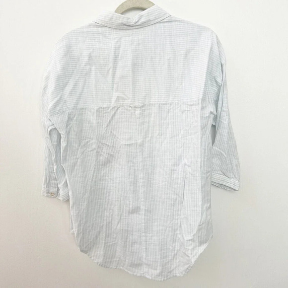 Orvis Womens Button Up Blue White Striped Cotton Shirt Tunic Collared Sz XS ** - Picture 10 of 14